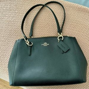 Coach Christie Carryall in Crossgrain Leather F57520 Black